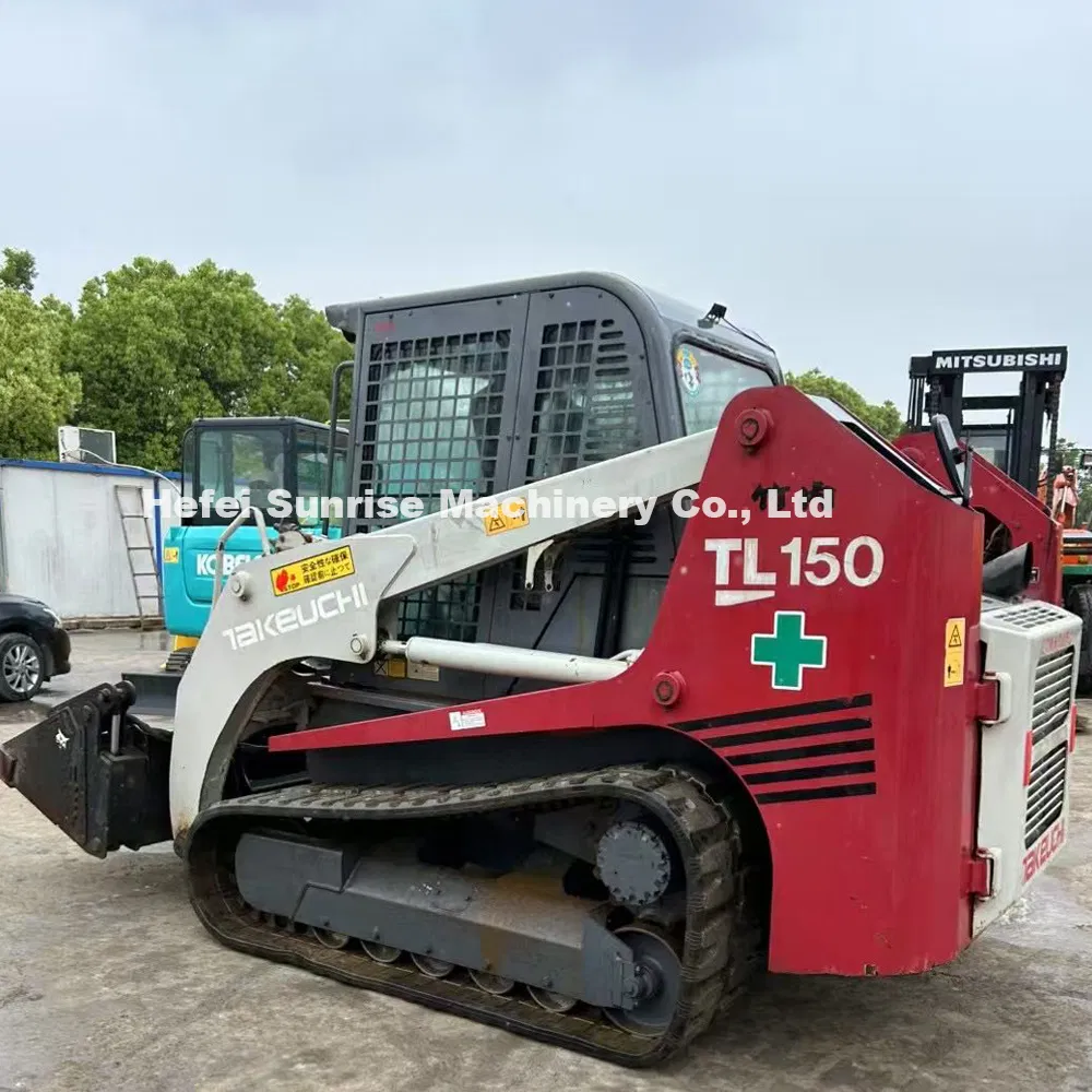Mini Takeuchi usado Tl150 cargadora de orugas de segunda mano maquinaria