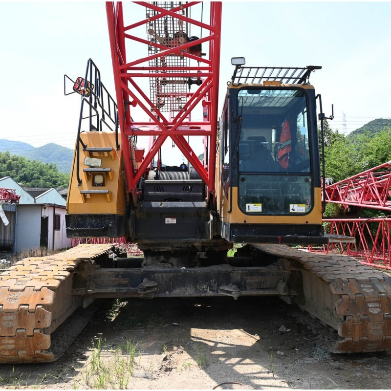 Grúa de oruga usada de propiedad real 55ton Scc550A grúa