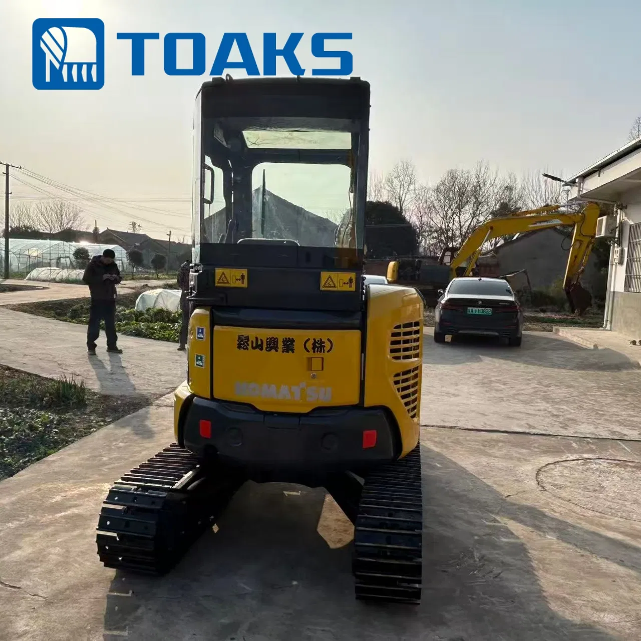 Usado Original Japón usado Komatsu PC35 Excavadora 3.5t Mini Excavadora de Cola Cero con Marcado CE Brazo Oscilante Orugas Retráctiles Enganche Rápido Circuito Auxiliar de Martillo