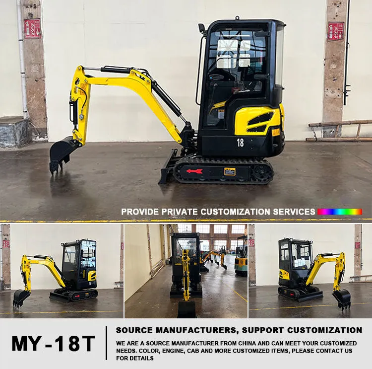 1 Ton 2 Mini Excavadoras de Tonelada 2.5 Ton EPA Granja Usado Nuevo Crawler Digger Motor Kubota Pequeña Excavadora