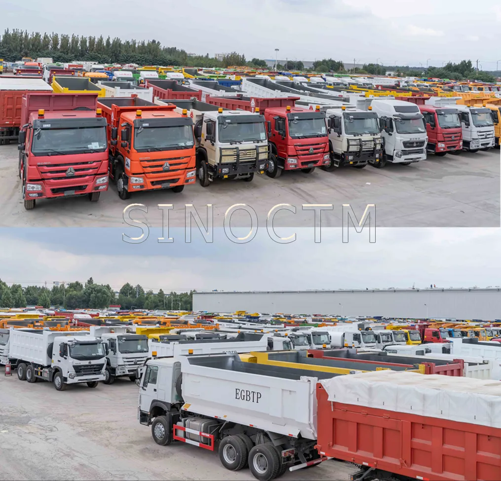 Sinotruk HOWO Transporte de Arena Piedra Pesada 371HP 375HP 6X4 Camión Volquete Articulado de Cantera Usado HOWO Camión Volquete Usado
