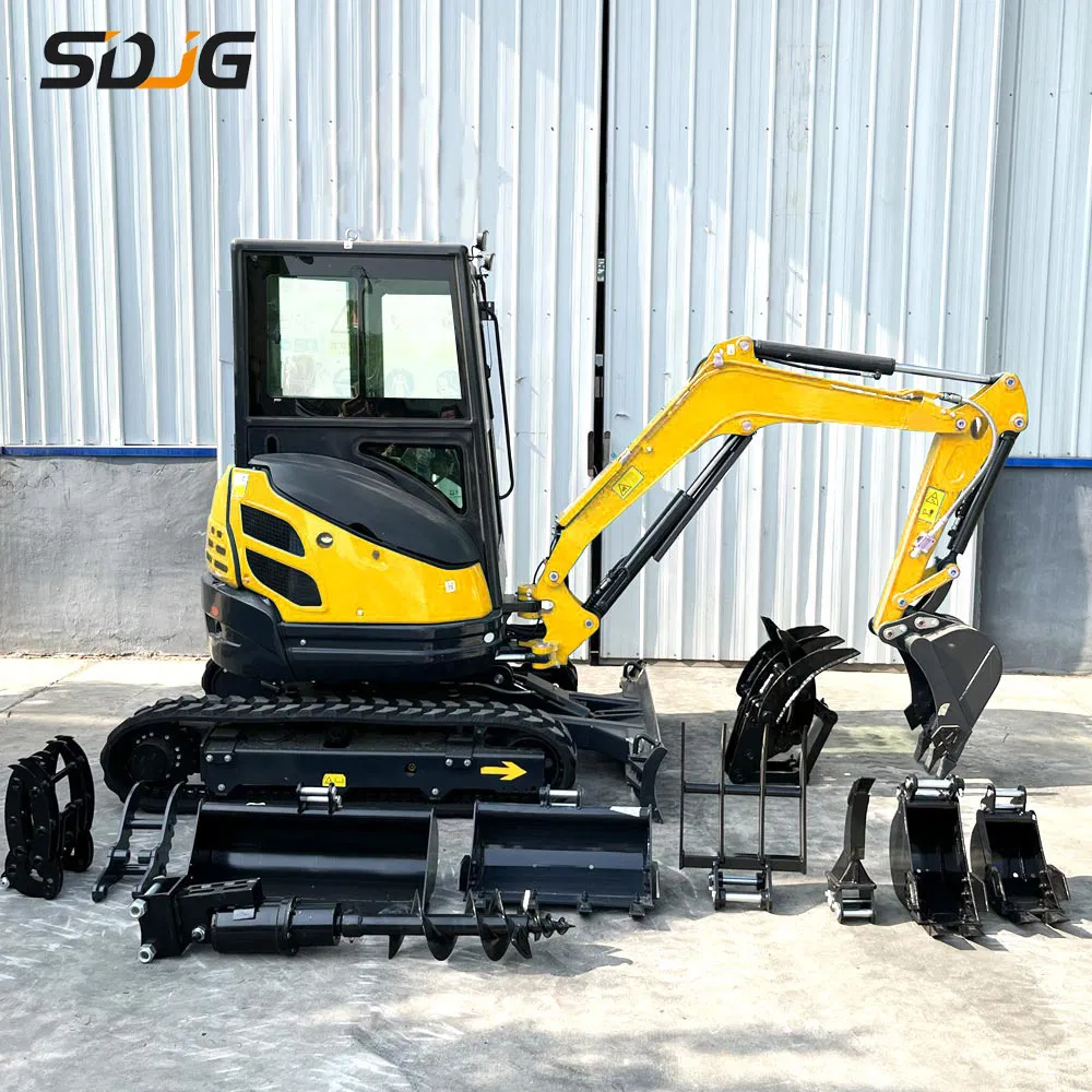 Envío Gratis Mini Excavadora 3.5 Ton EPA Granja Usada Nueva Crawler Digger Mini Bagger Motor Kubota Máquina Excavadora Precio