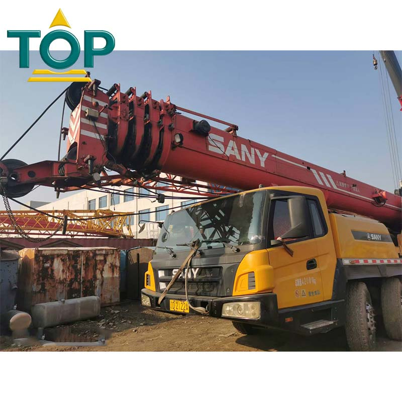 Grúa de camión usada Sany 50 toneladas grúa móvil usada Stc500 grúa hidráulica con grúas de camión