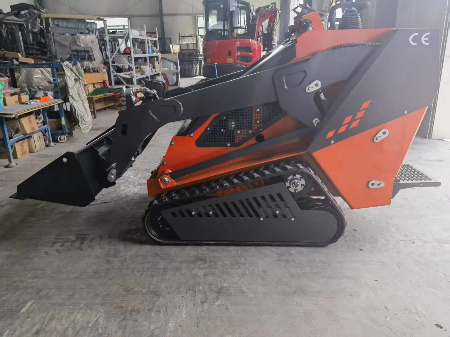 TUV RoHS Usado 50HP 75HP 1000kg 1200kg 700kg Minicargador de Orugas de Goma Cargadora de Gasolina para Granja Piezas Robusta Precio a la Venta