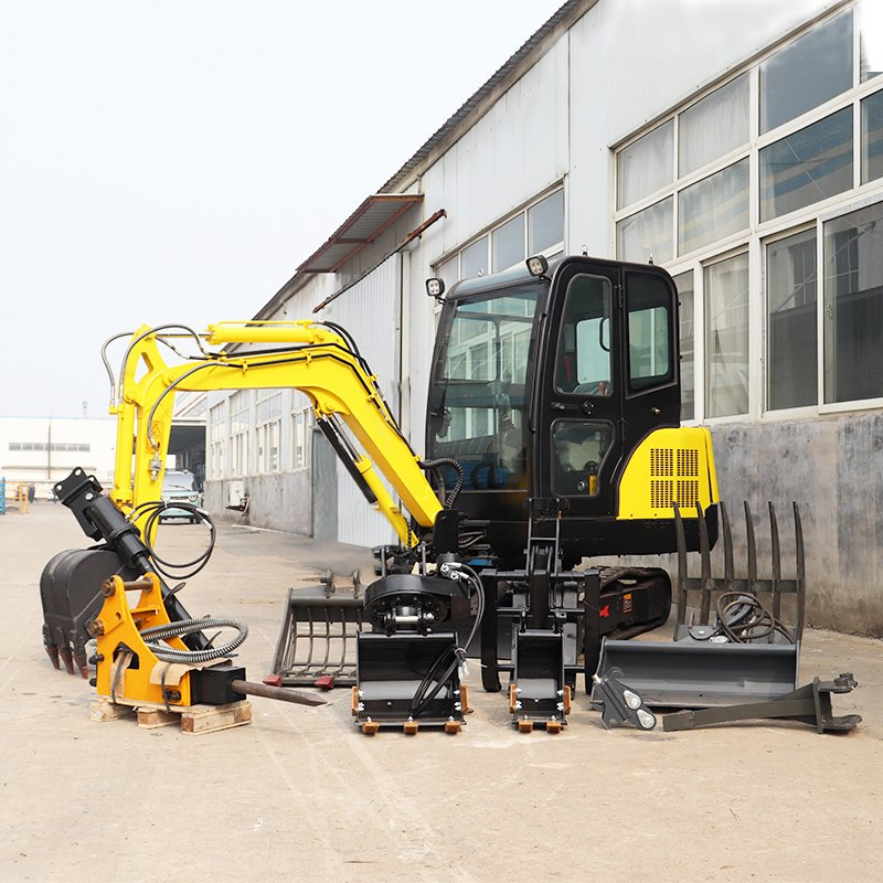 1 Ton 2 Mini Excavadoras de Tonelada 2.5 Ton EPA Granja Usado Nuevo Crawler Digger Motor Kubota Pequeña Excavadora