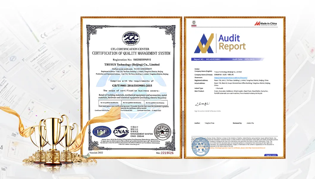 Certificaciones de maquinaria de construcción