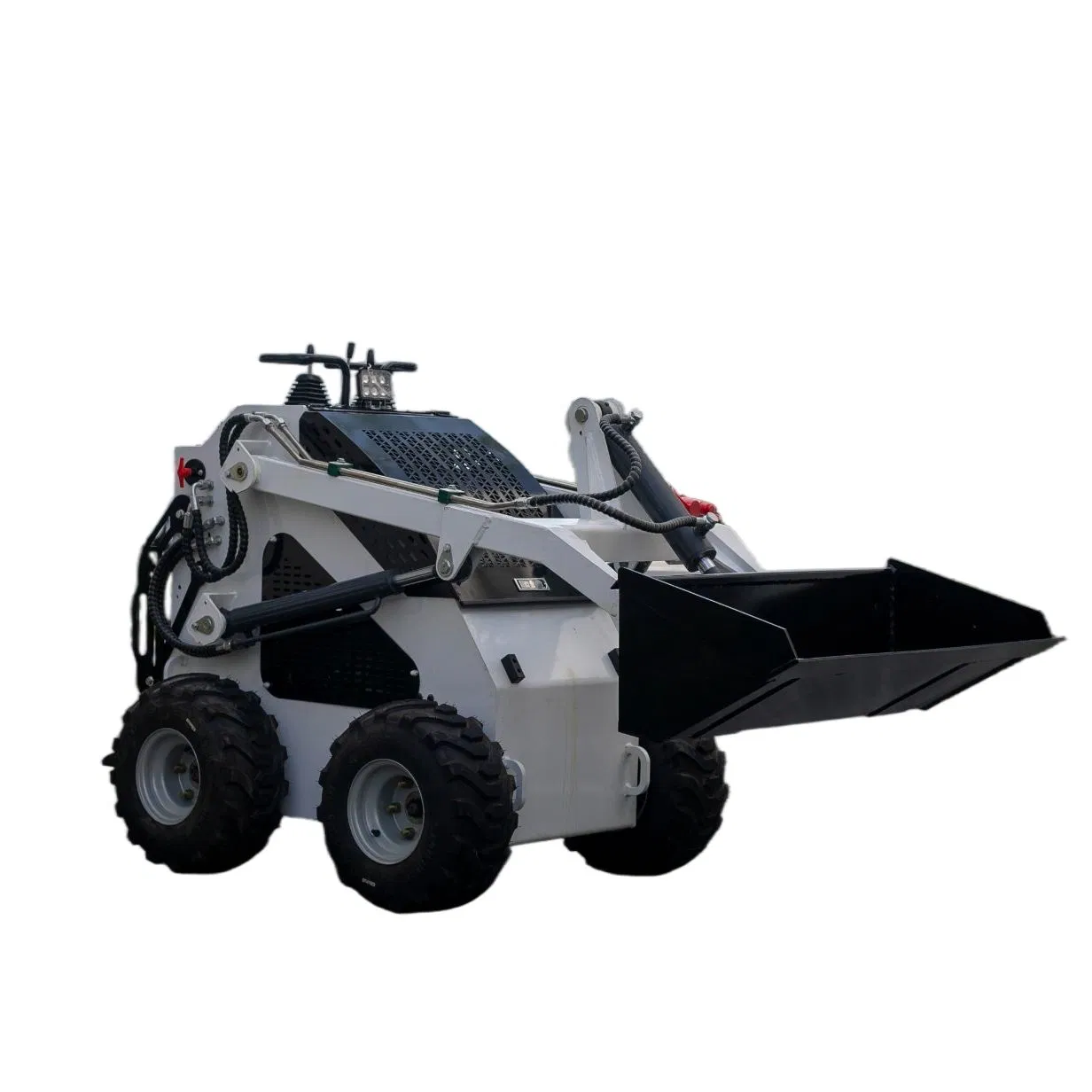 Excavadora de orugas hidráulica compacta de calidad fabricada en China, cargadora pequeña de ruedas, cargadora de mini skid steer a gasolina