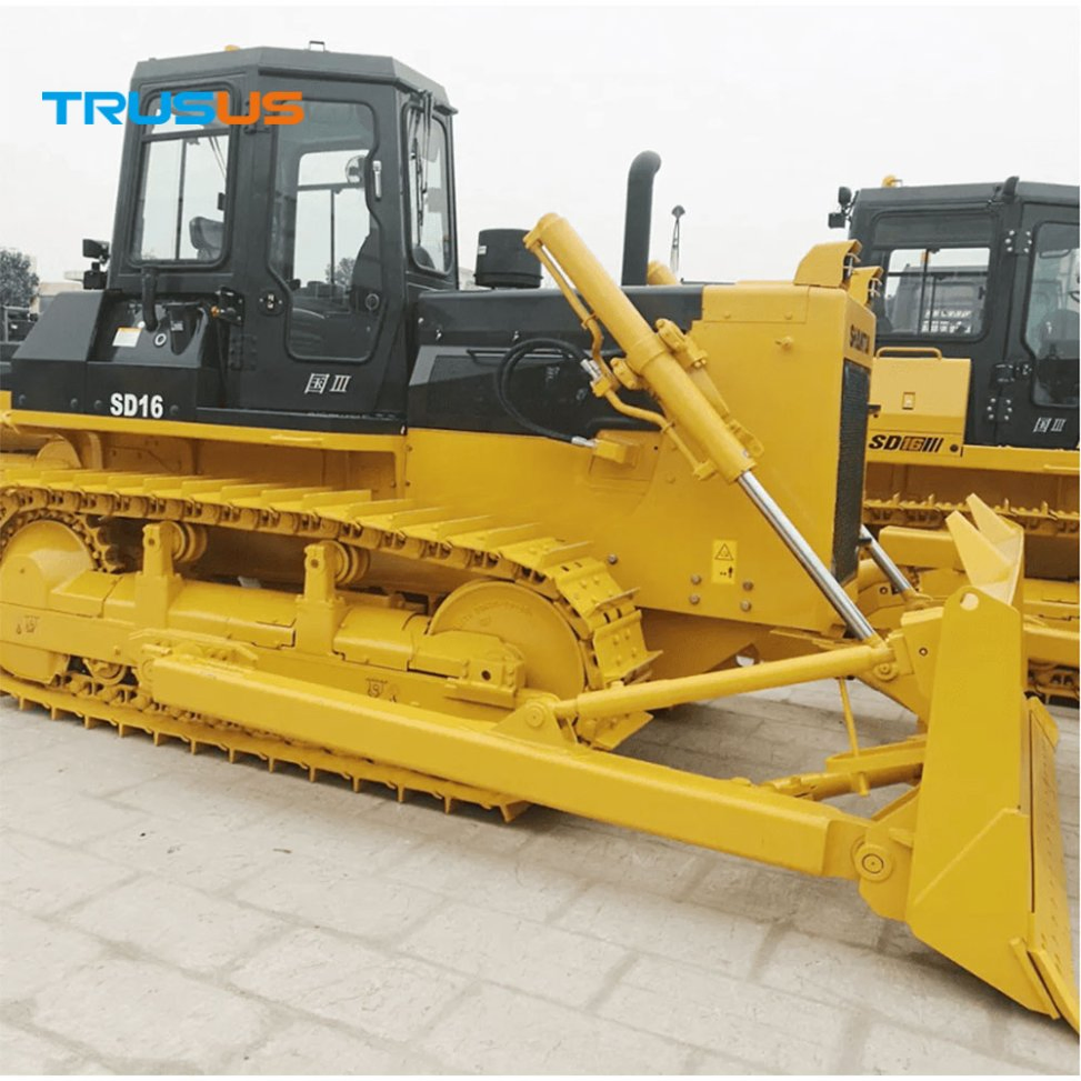 Bulldozer de tipo pista de pantano usado para construcción en terreno blando