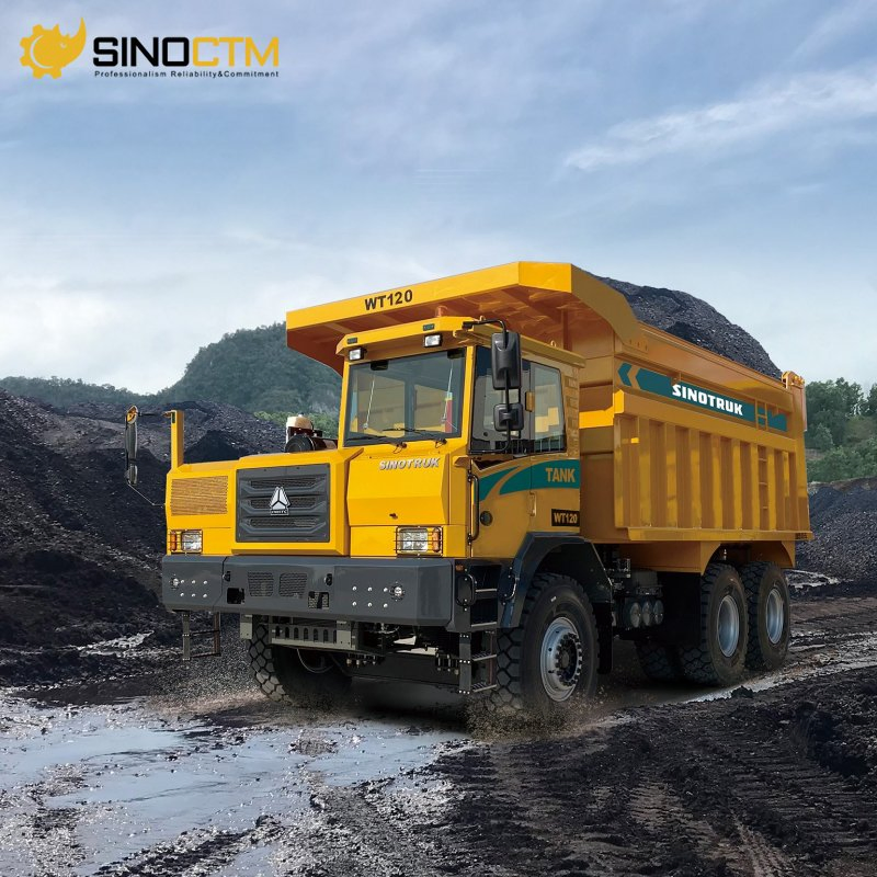 Camión volquete rígido Sinotruk HOWO 105t 10wheels 530HP camión dumper para minería de carbón fuera de carretera en venta