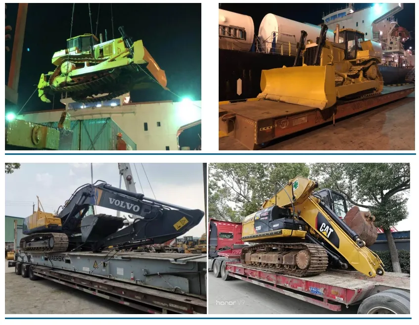 Operaciones de exportación y maquinaria Komatsu