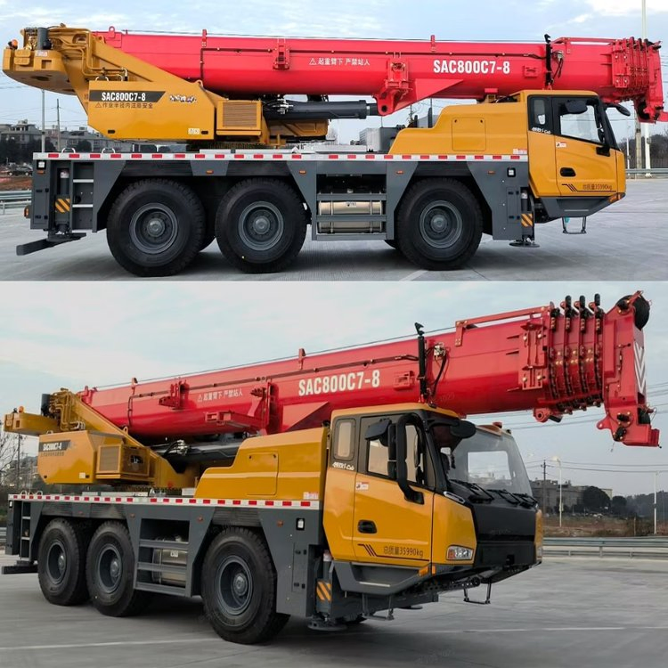 en Filipinas Original Nueva Serie de Alta Gama usada Grúa Todo Terreno Sany Sac800c7-8 80 Ton con Motor Weichai para Construcción
