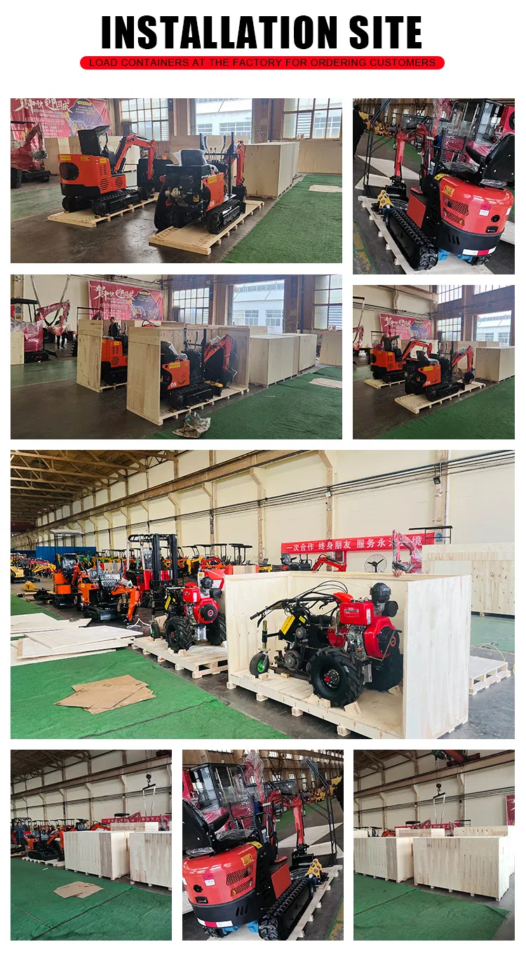 1 Ton 2 Mini Excavadoras de Tonelada 2.5 Ton EPA Granja Usado Nuevo Crawler Digger Motor Kubota Pequeña Excavadora