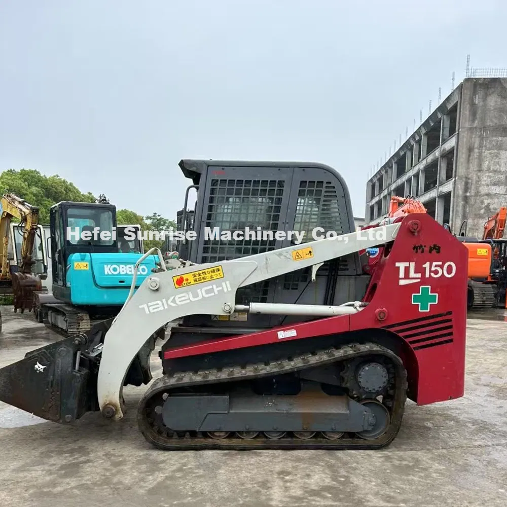Mini Takeuchi usado Tl150 cargadora de orugas de segunda mano maquinaria