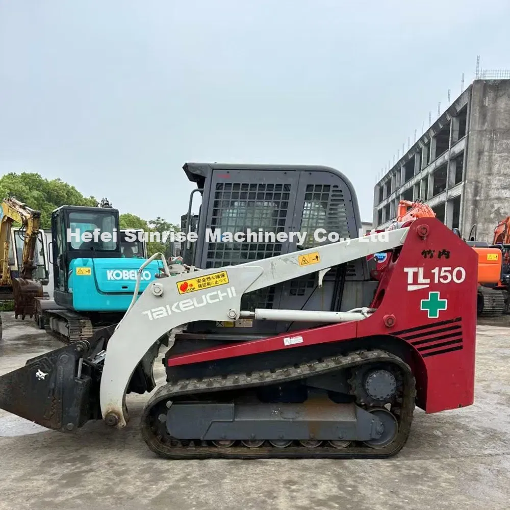 Mini Takeuchi usado Tl150 cargadora de orugas de segunda mano maquinaria