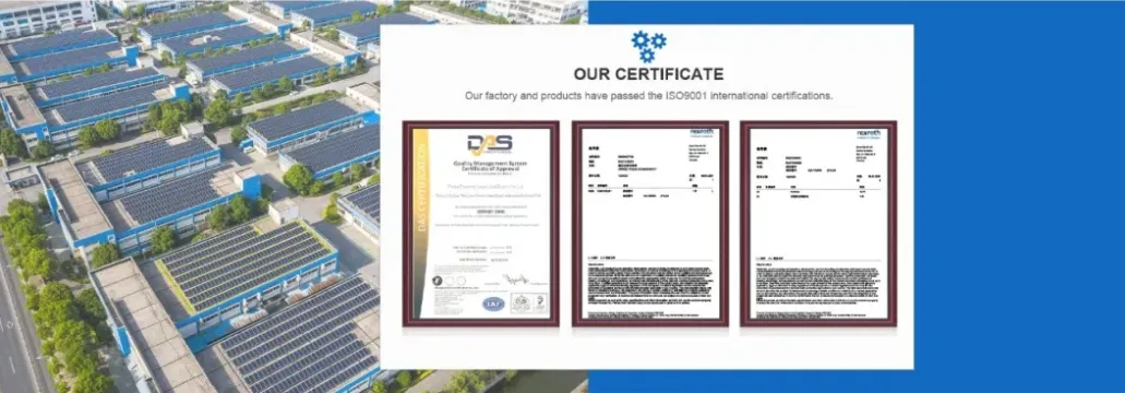 Certificaciones de calidad de la maquinaria