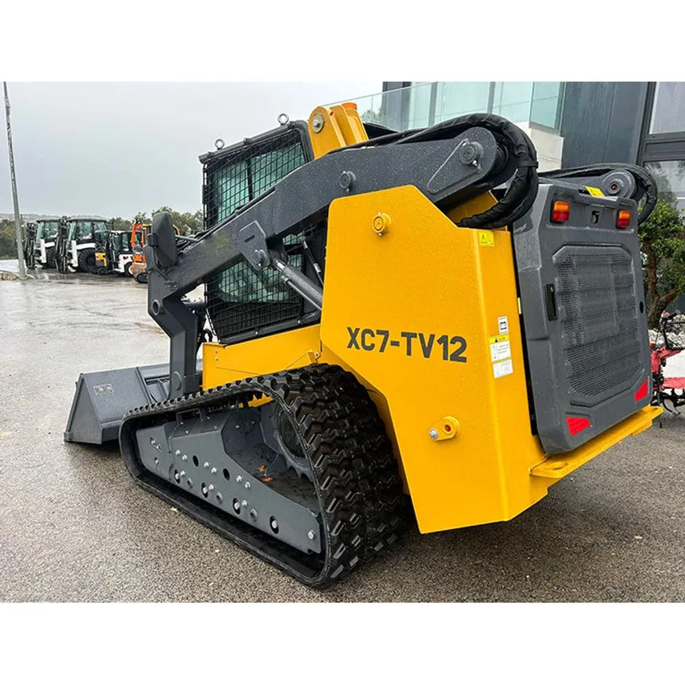 53.7kw <1t Sí 1000kg Cargadora de Ruedas Usada Xc7-TV12 Cargadora de Orugas Xc7-TV12 Mini Cargadora de Orugas 0.4m³ 0.65m³ Cubo para Manejo de Materiales