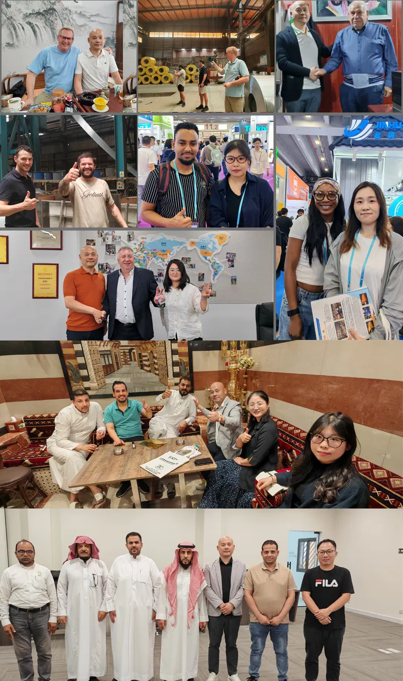 Fotos con clientes en fábrica