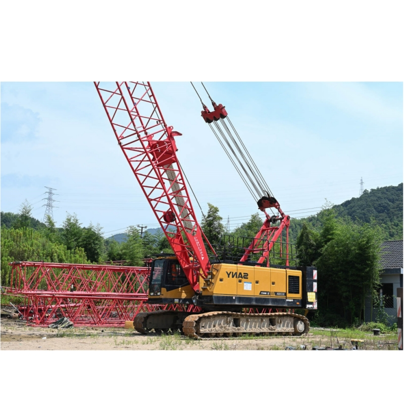 Grúa de oruga Sany usada de propiedad propia 55ton Scc550A Grúa
