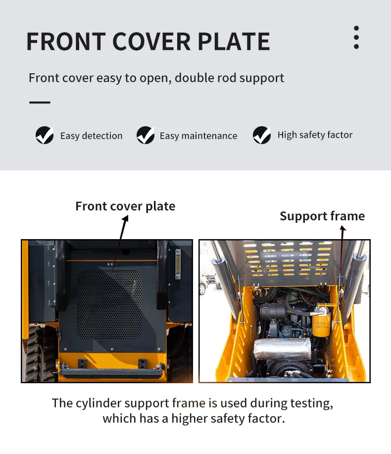 Euro5 CE EPA Fabricante de China Construcción Multifuncional Micro Rueda Pista Crawler Precio Usado Hidráulico Pequeño Mini Cargador de Orugas con Piezas de Accesorio