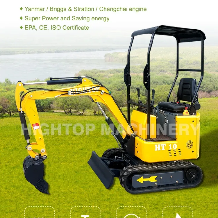 CE ISO Mini Excavadora de Oruga de Alto Rendimiento para Uso Doméstico Jardín Micro Hogar Construcción Invernadero Remolcable Hidráulica en Venta