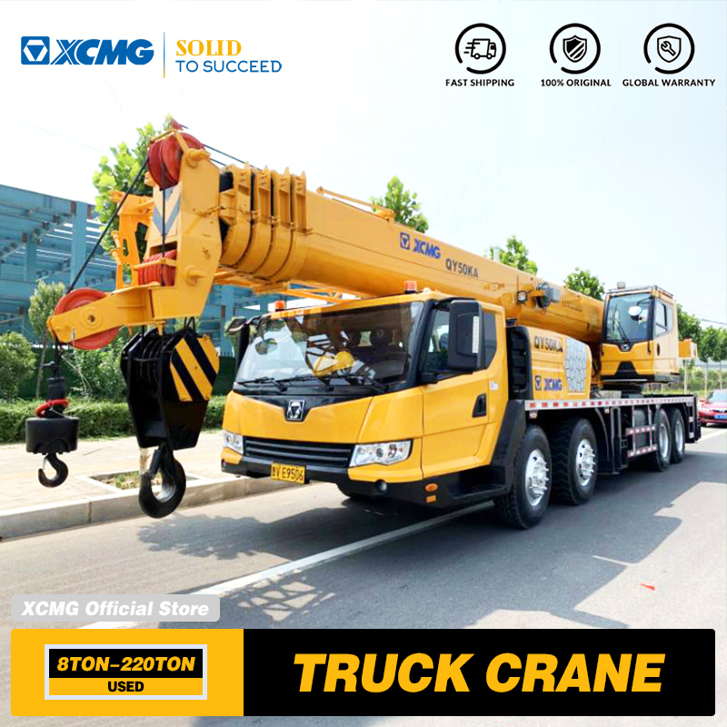 XCMG Oficial de segunda mano 25t 50 Ton 70ton 100 Ton 130ton 220t Construcción elevación de grúa de camión móvil hidráulica usada Precio Para la venta
