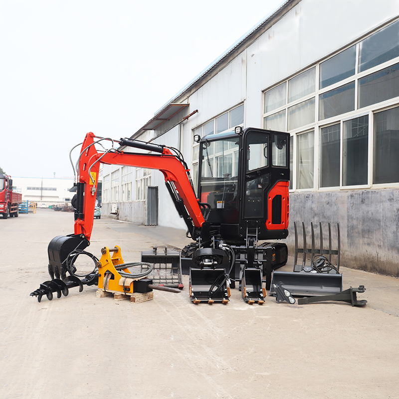 1 Ton 2 Mini Excavadoras de Tonelada 2.5 Ton EPA Granja Usado Nuevo Crawler Digger Motor Kubota Pequeña Excavadora