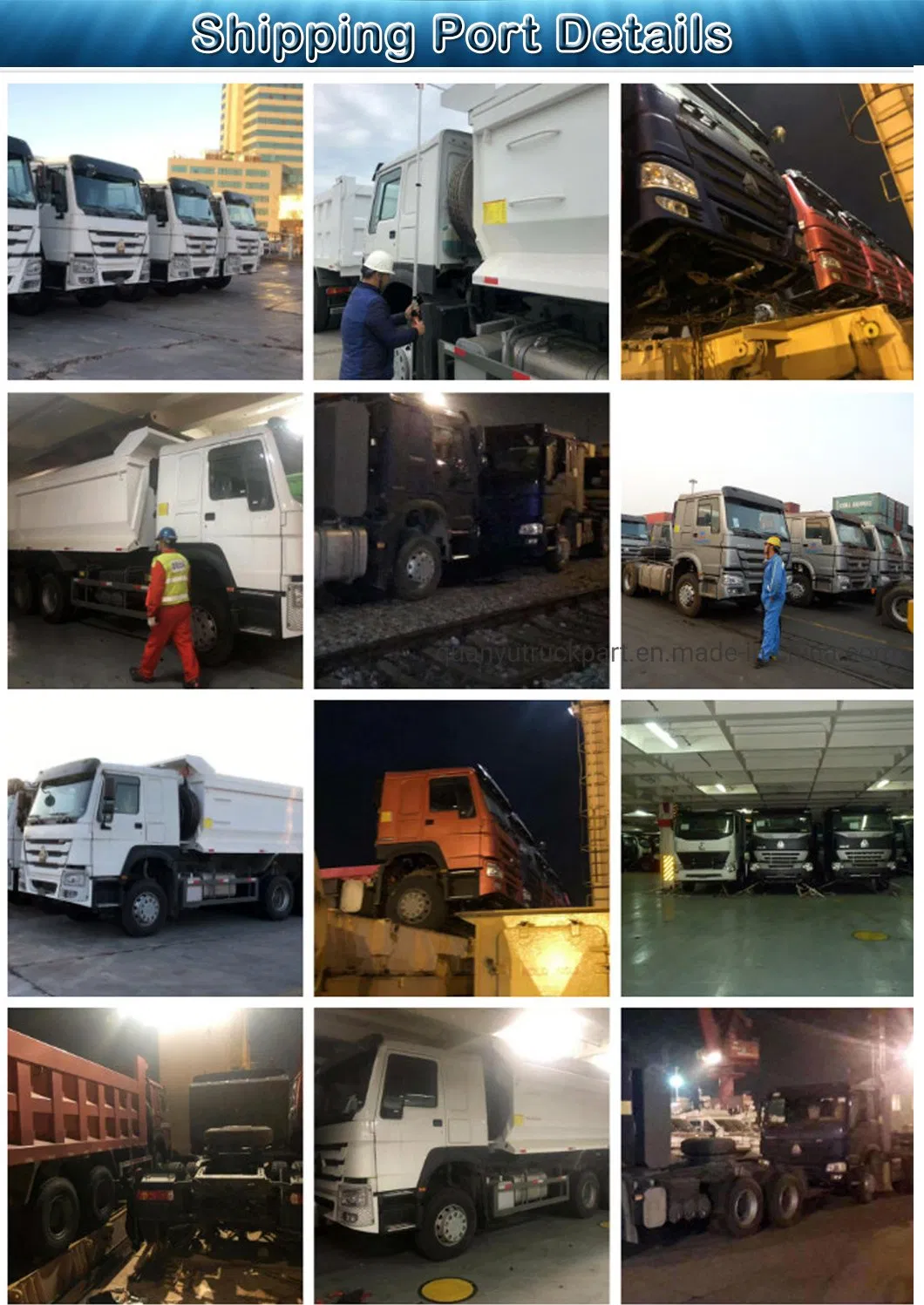 Sinotruk HOWO Transporte de Arena Piedra Pesada 371HP 375HP 6X4 Camión Volquete Articulado de Cantera Usado HOWO Camión Volquete Usado