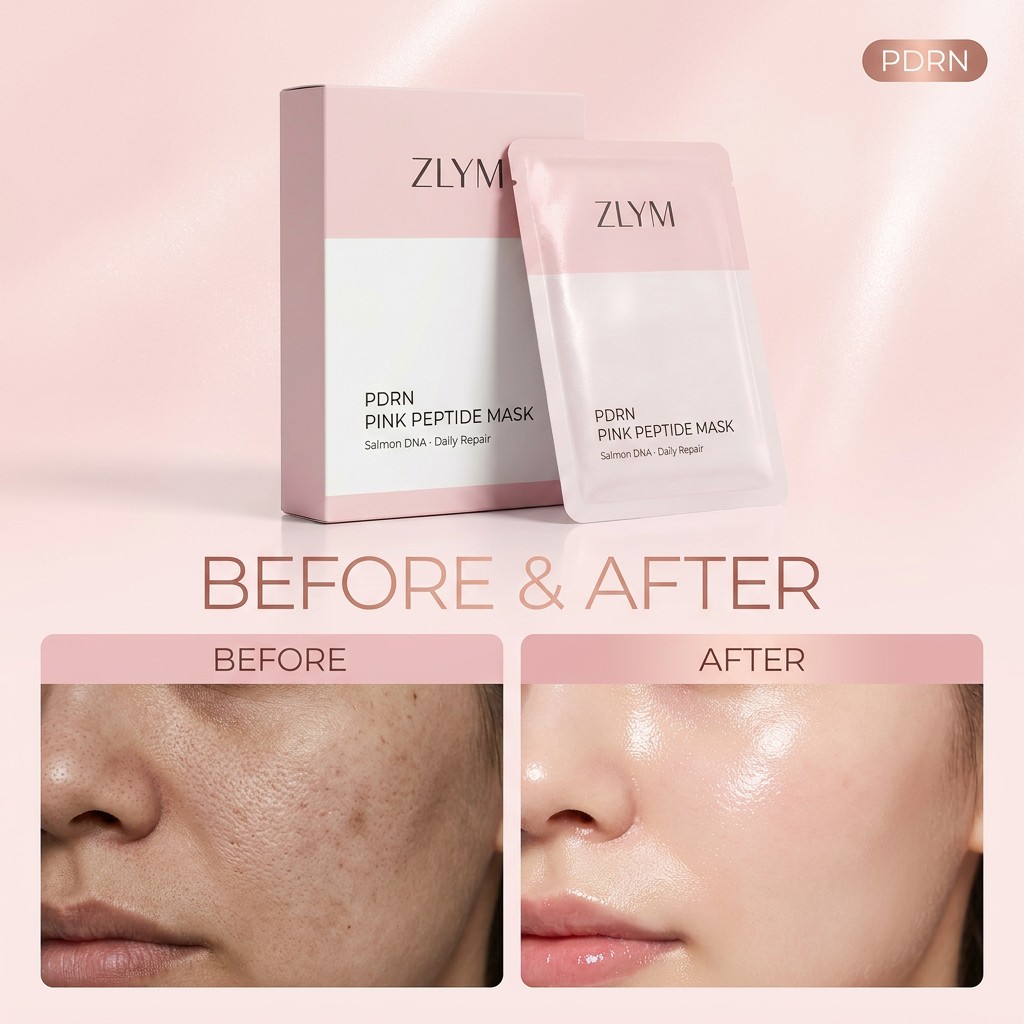 Repair PDRN Mask Salmon DNA Pink Peptide Barrier Strengthening Post Procedure Soothing Recovery Sheet Mask Facial