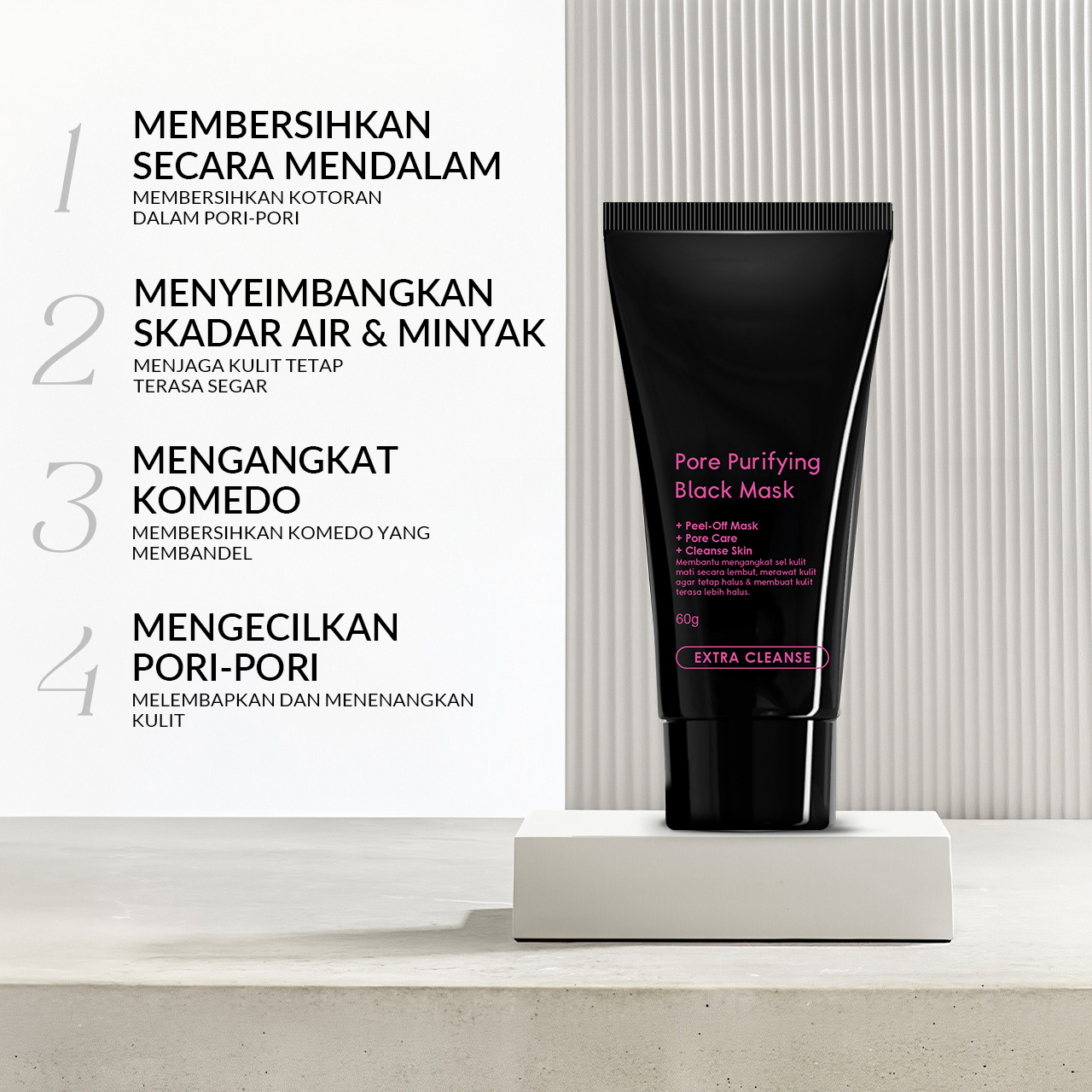 Remove Blackheads Unclog Congestion Purifying Vitamin C Sheet Face Mask with Black Charcoal Pore-Minimizing