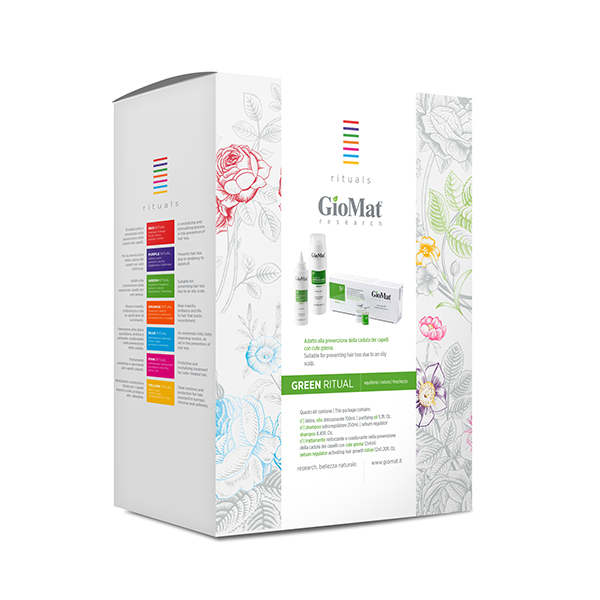 GREEN RITUAL | HAIR SEBUM REGULATOR KIT-Italian Formula with Yarrow Rosemary &amp; Cypress for Professional Use Salon Personal Care