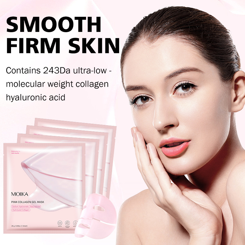 Pink Collagen Gel Mask Jelly Facial Mask Hydrating Overnight Elasticity Firming Pore Minimizing for All Skin Types