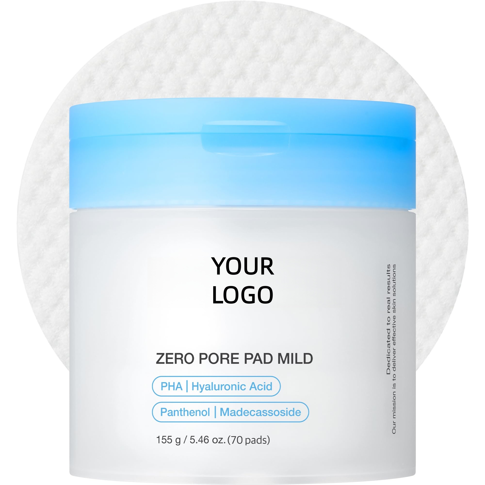 Zero Pore Mild Toner Pads 70pcs | PHA Panthenol Gentle Exfoliating Minimize Pores Blackhead Remover All Skin Types OEM Private
