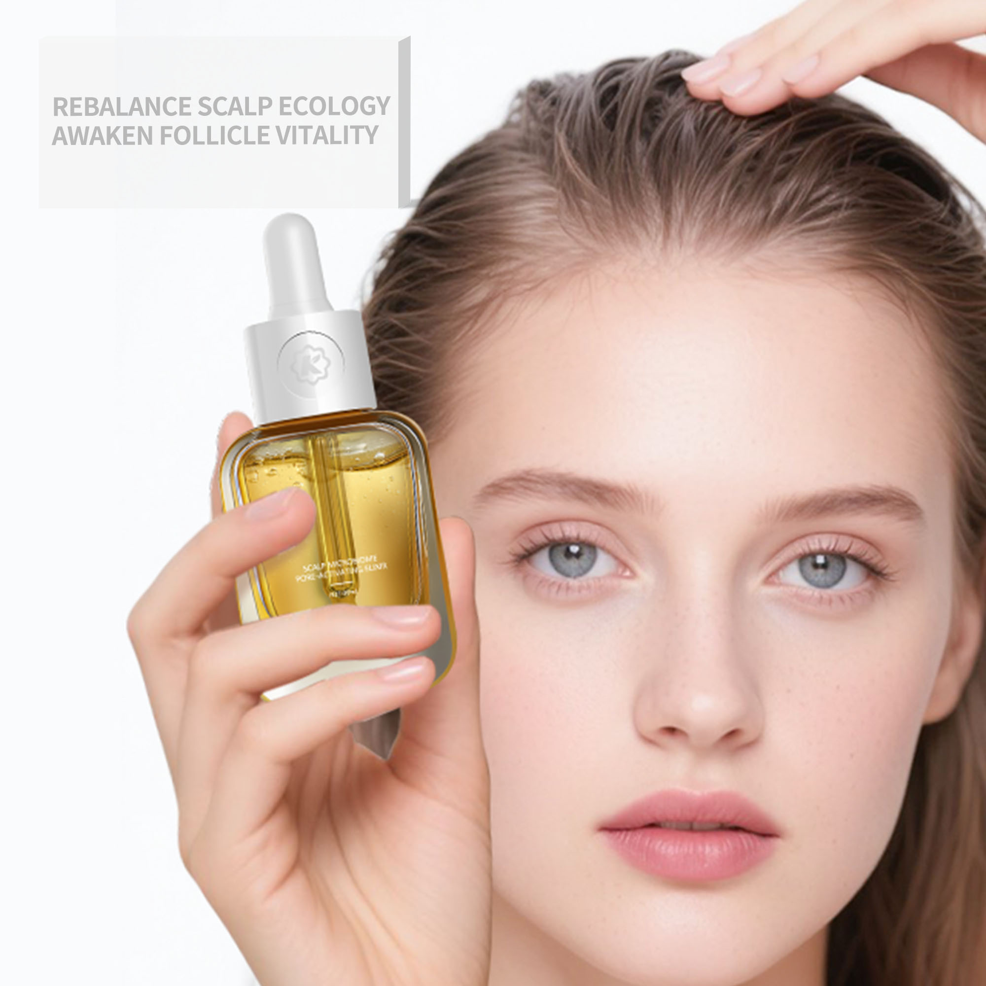 Private Label Scalp Microbiome Pore-Activating Elixir Dual Probiotic Complex Sebum Regulation Collagen Melanin Support Serum