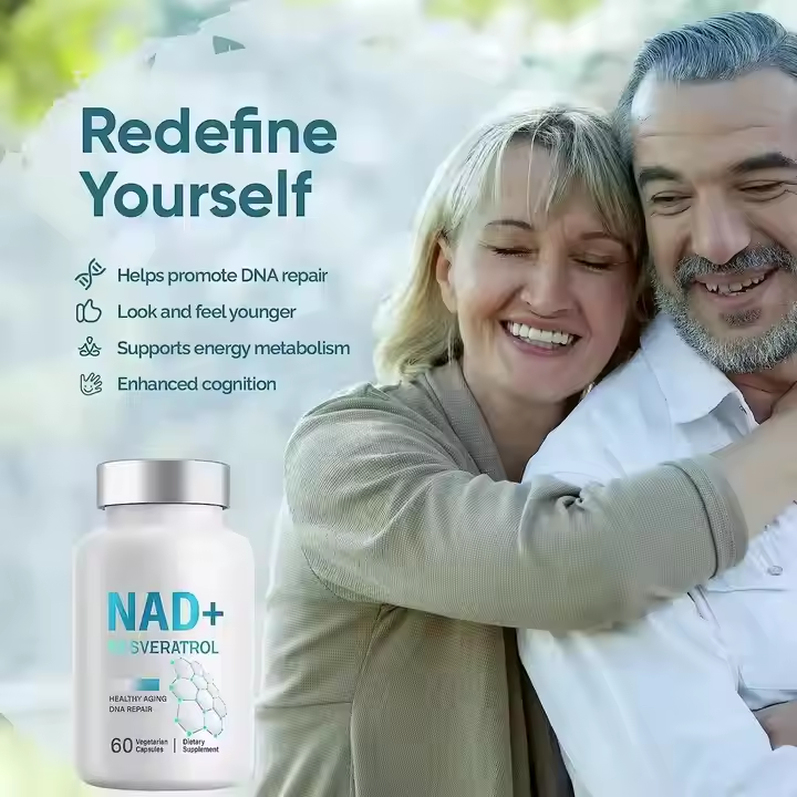 OEM/ODM NAD+ Resveratrol Capsules -High Purity Niacinamide Nucleoside Boost Cellular Energy, Support Repair