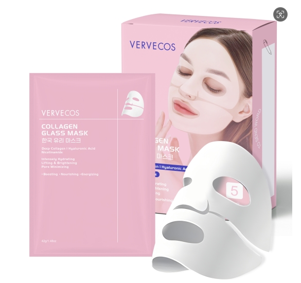 VERVECOS Bio-Collagen Real Deep Hydration Pore Minimizing 2 Hour Peel Hydrogel Overnight Whitening Dry Skin Face Sheet Mask 5pcs