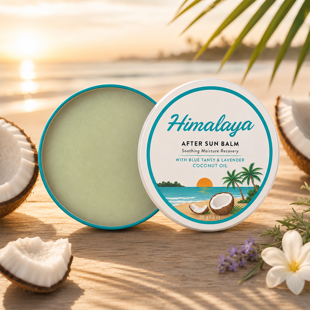 Private Label After Sun Repair Uv Damaged Calming Soothing Moisturizing Hydrating Soothing Sunburn Relief Aftersun Balm