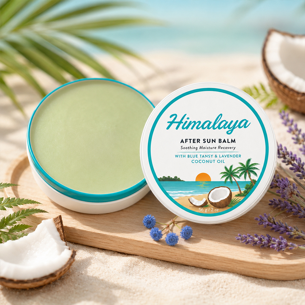 Private Label After Sun Repair Uv Damaged Calming Soothing Moisturizing Hydrating Soothing Sunburn Relief Aftersun Balm
