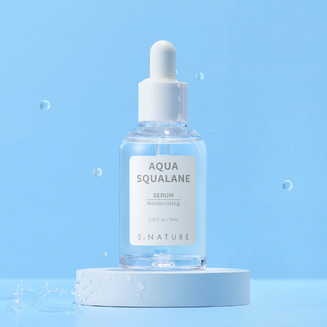 S.NATURE AQUA SQUALANE SERUM 50mL Korean Skincare Soothing Calming Pore Tightening Deep Hydration Facial Serum Sebum control