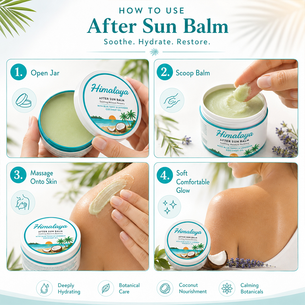 Private Label After Sun Repair Uv Damaged Calming Soothing Moisturizing Hydrating Soothing Sunburn Relief Aftersun Balm
