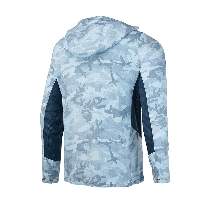 Wholesale Fishing Shirts Long Sleeve Spf30 Perform Shirt Uv protection Hoodie With Face Mask