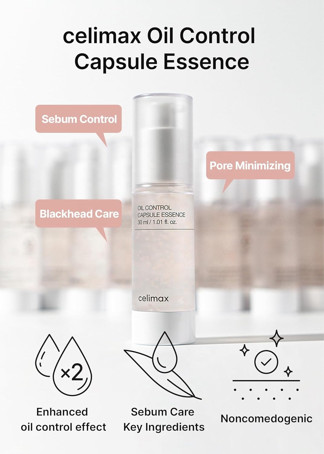 celimax Tea Tree Sebum Reducing Serum Mattifyin Hydrating Moisturizing Mild Formula Sensitive Care Oil Control Capsule Essence