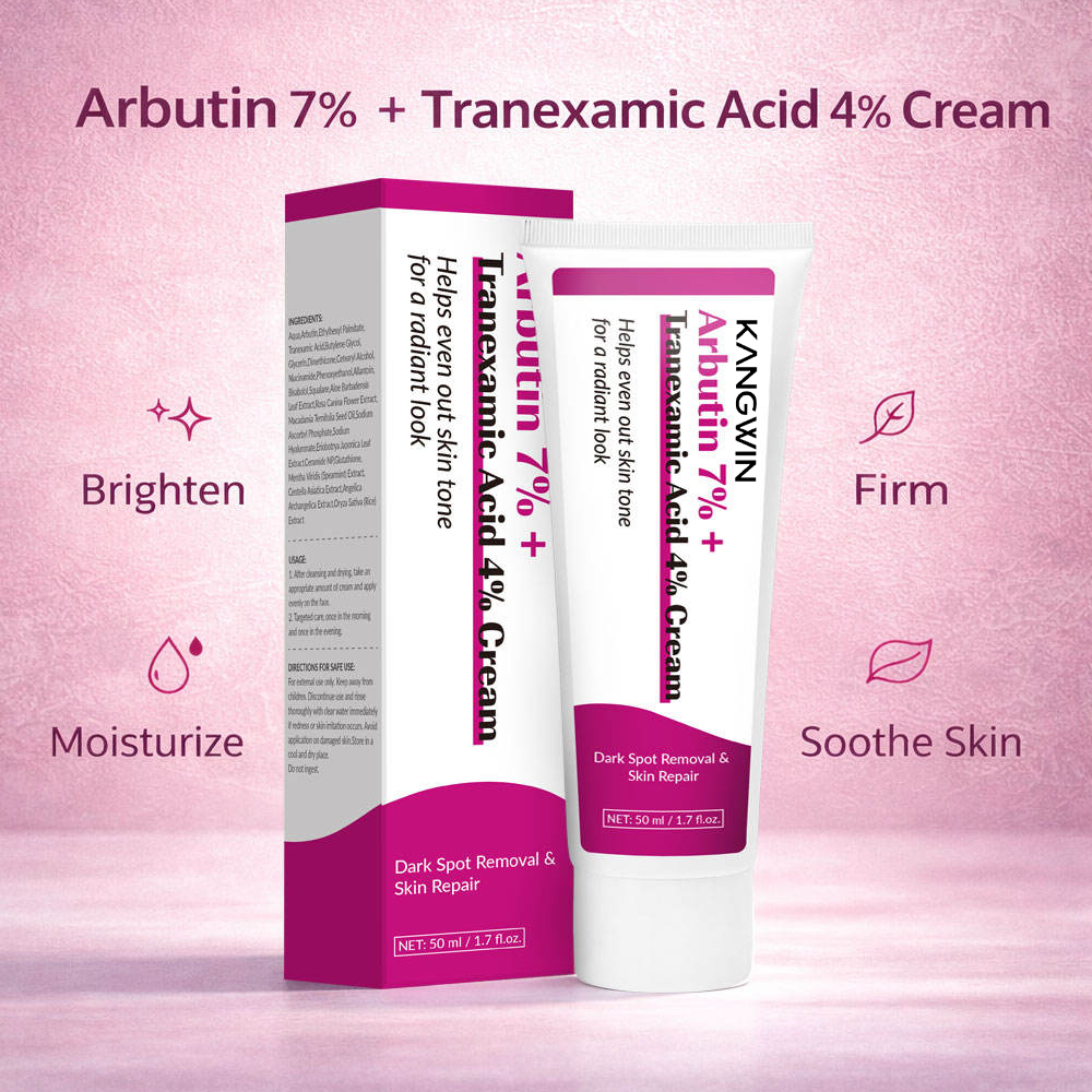 Cross-Border 7% Arbutin + 4% Tranexamic Acid Cream 50ml Neutral Packaging for Women Day Use Dark Spot Removal &amp; Skin Repair