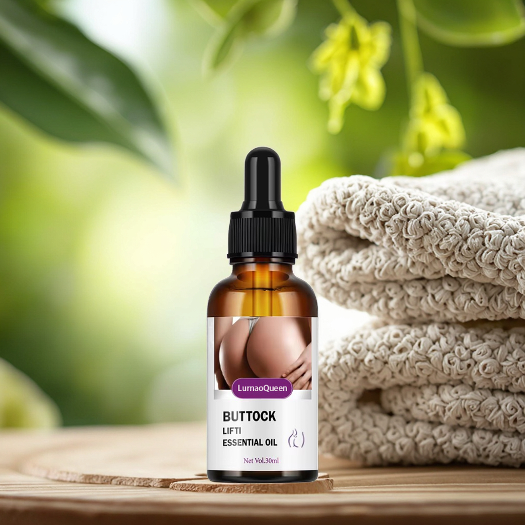 LumaoQueen Natural Buttock Lifting Essential Oil Hip Lift up Firming Massage Oil Big Butt Plumpy Serum for Curvy Body Beauty