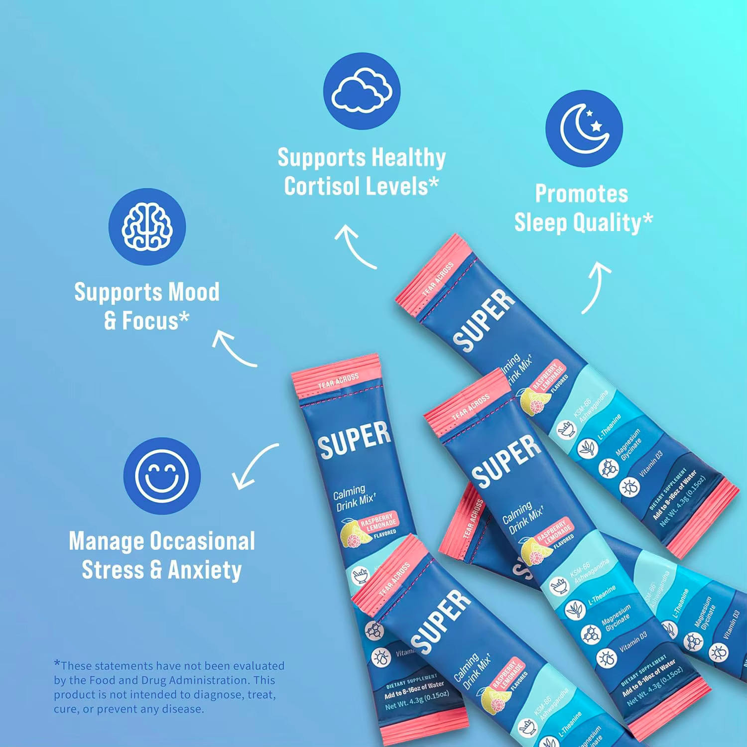 Sport Healthcare OEM Custom No Sugar Hydration Electrolyte Powder Sachets Drink Mix With Magnesium Glycinate Ashwagandha