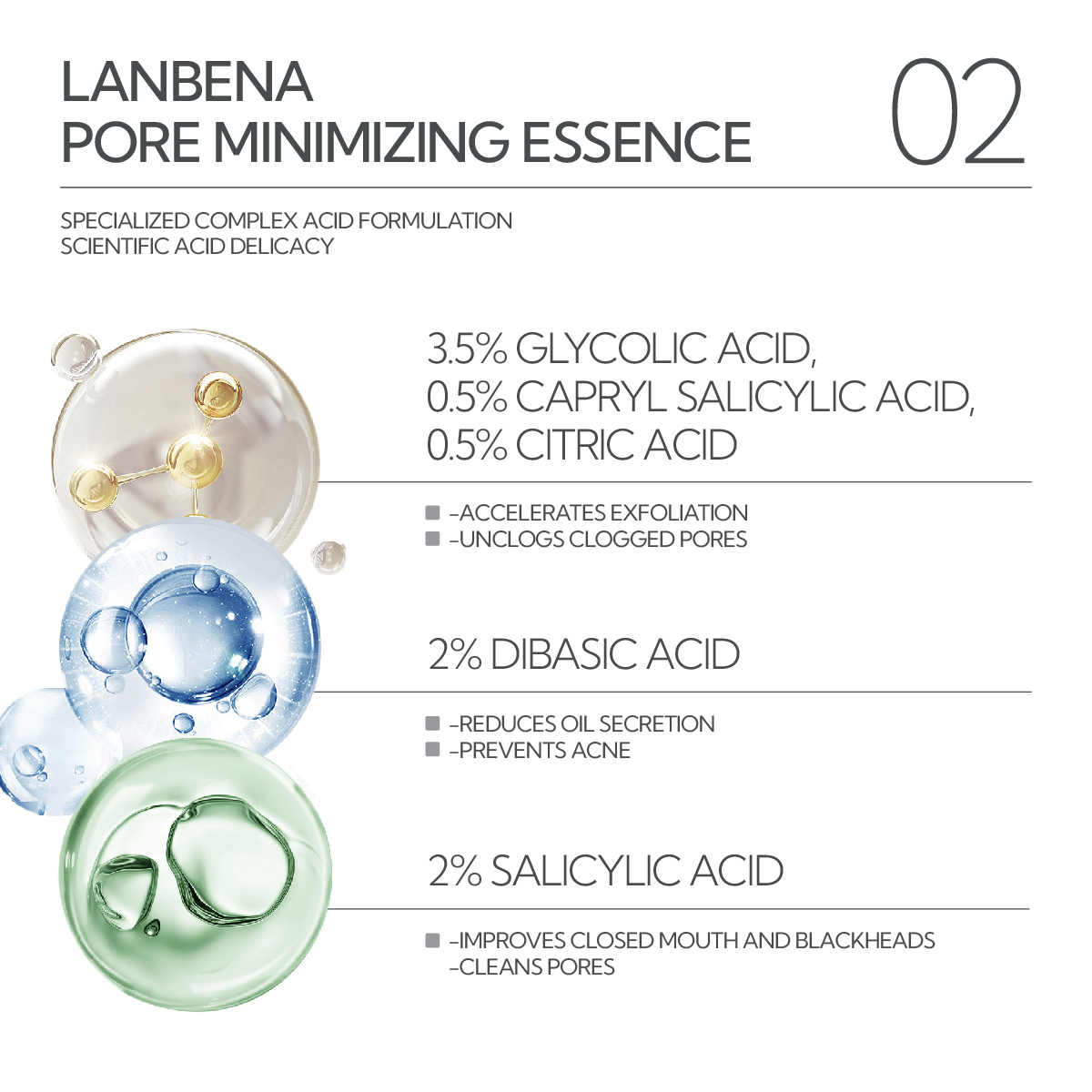 Lanbena Blackhead Remover Pore Minimizing Face Serum and Nose Pore Strips Skin Care Set