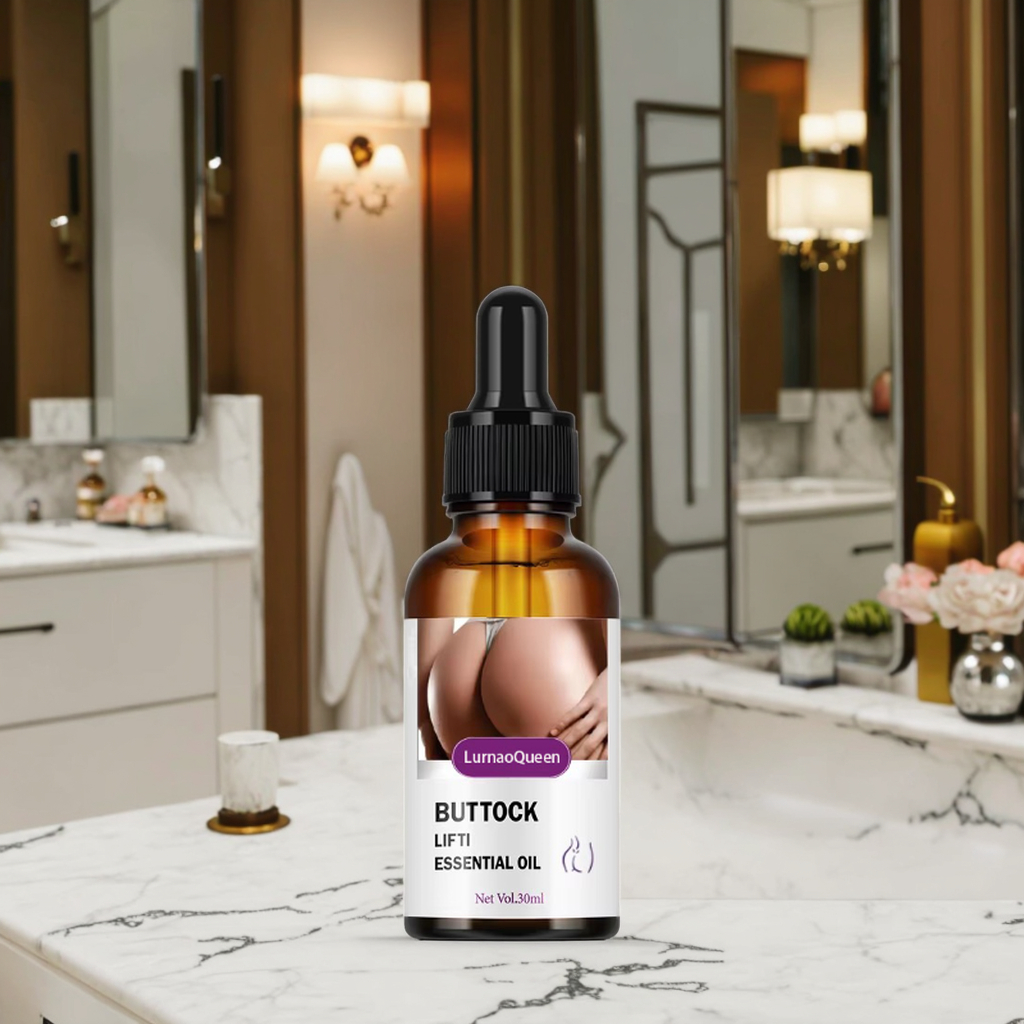 LumaoQueen Natural Buttock Lifting Essential Oil Hip Lift up Firming Massage Oil Big Butt Plumpy Serum for Curvy Body Beauty