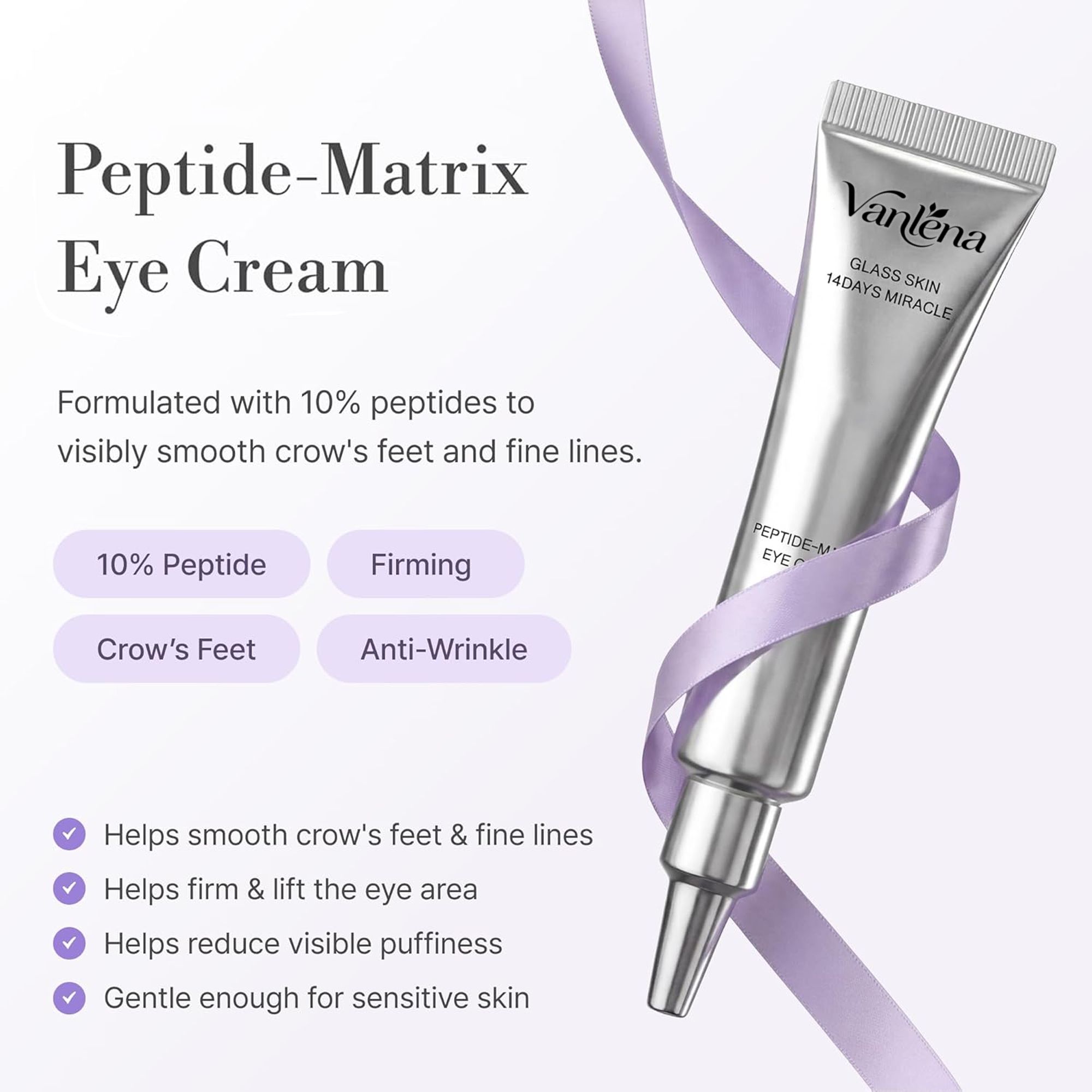 OEM/ODM Peptide Matrix Eye Cream Firming Lifting Matrixyl 3000 Ginseng Centella Smooth Wrinkles Dark Circles 0.5oz