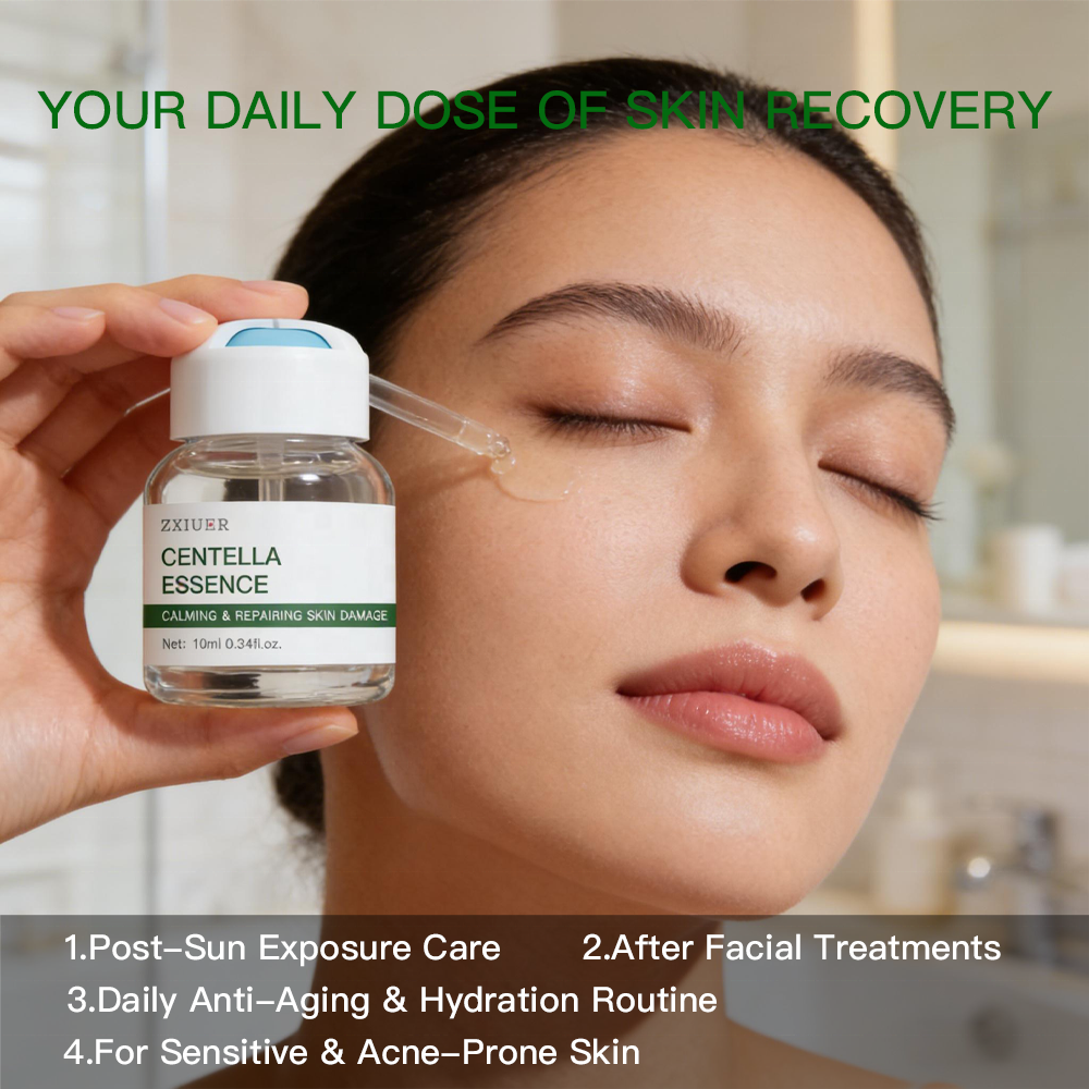 Soothing Centella Whitening Serum for Face Anti-Redness Barrier Repair 10ml Concentrated for Hydrating Calming Skin Care