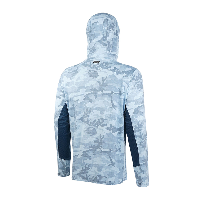 Wholesale Fishing Shirts Long Sleeve Spf30 Perform Shirt Uv protection Hoodie With Face Mask