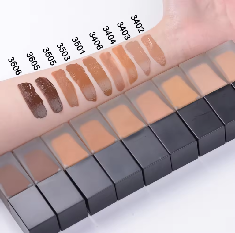 Face Makeup Waterproof Whitening Moisturizer Liquid Foundation Mirror Pore Minimizing Anti-Wrinkle Full Coverage Oil Control